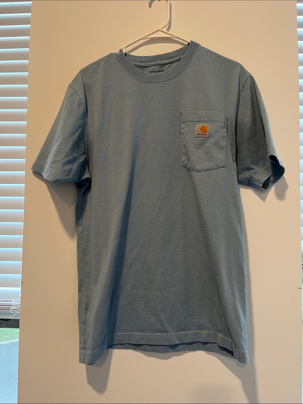 Carhartt Men's Short Sleeve Pocket Tee in Dusty Blue